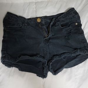 Machine Journey Mode - Black Jean Shorts